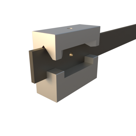 Spannbacke Flachprofil unten