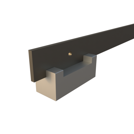 Spannbacke Flachprofil unten